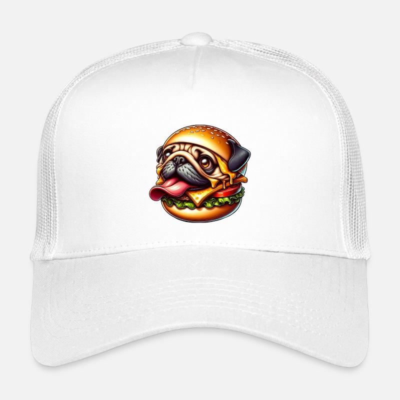Cute Pug Halloween Cheeseburger Cartoon Monster Kids’ Trucker Cap