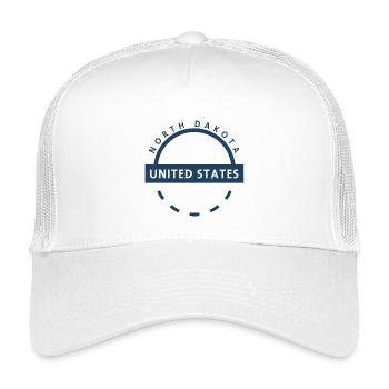 North Dakota emblem motif - Kids’ Trucker Cap - white - Front
