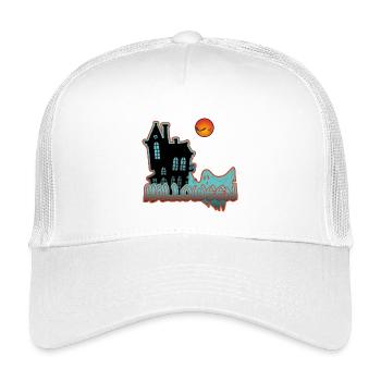 Digitale Nacht des Haunted House - Kinder Trucker-Cap - Weiß - Vorne