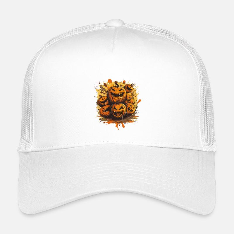 Laughing Pumpkins Halloween Composition Kids’ Trucker Cap