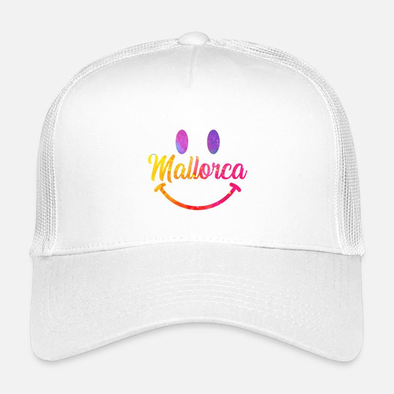 Mallorca Watercolors Smiley Kids’ Trucker Cap