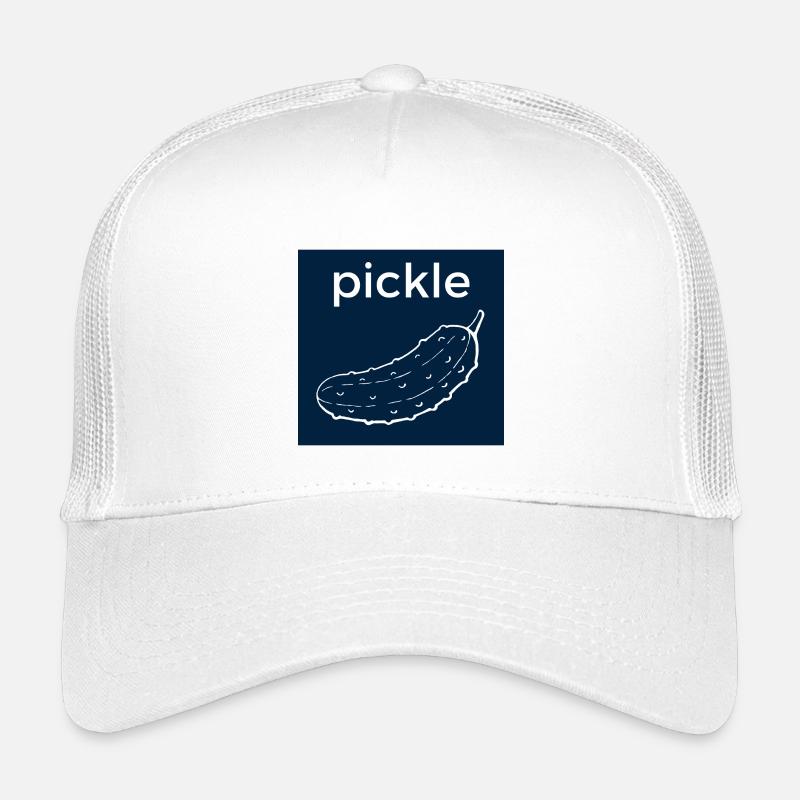 Cornichon de concombre minimaliste sur fond bleu foncé Casquette trucker enfant