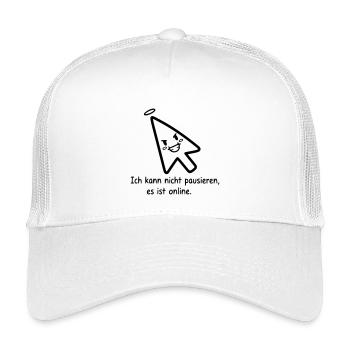 Kann nicht pausieren | Lustiger Online Gamer Spruc - Kinder Trucker-Cap - Weiß - Vorne