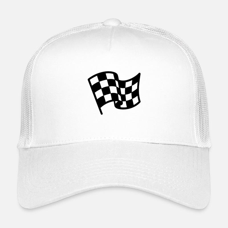 Drapeau damier course automobile Casquette trucker enfant