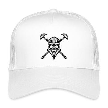 Bearded Viking Warrior Face - Kids’ Trucker Cap - white - Front