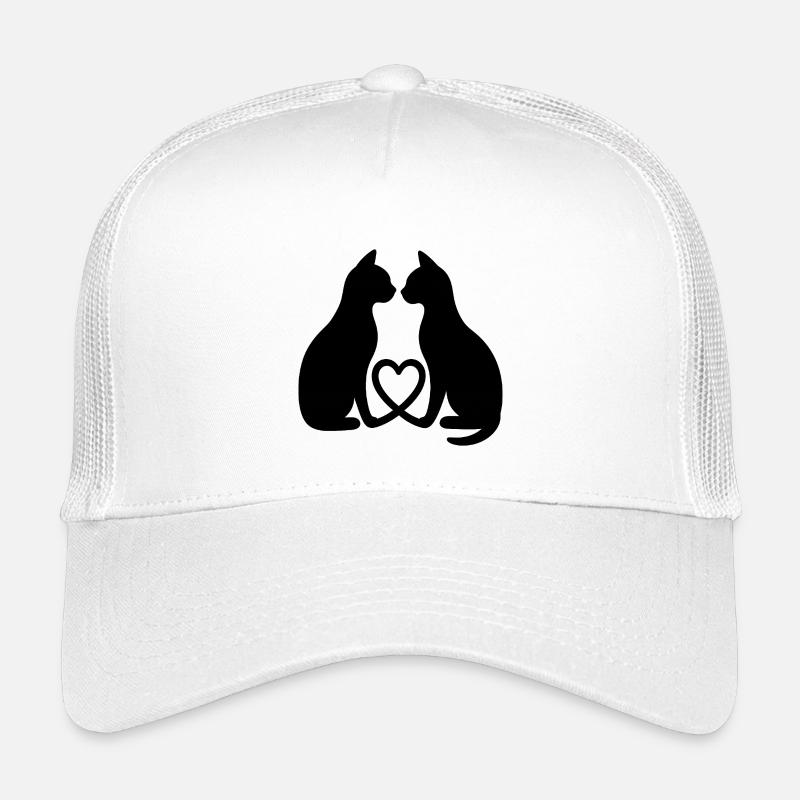 Katzenliebe - Kinder Trucker-Cap - Weiß