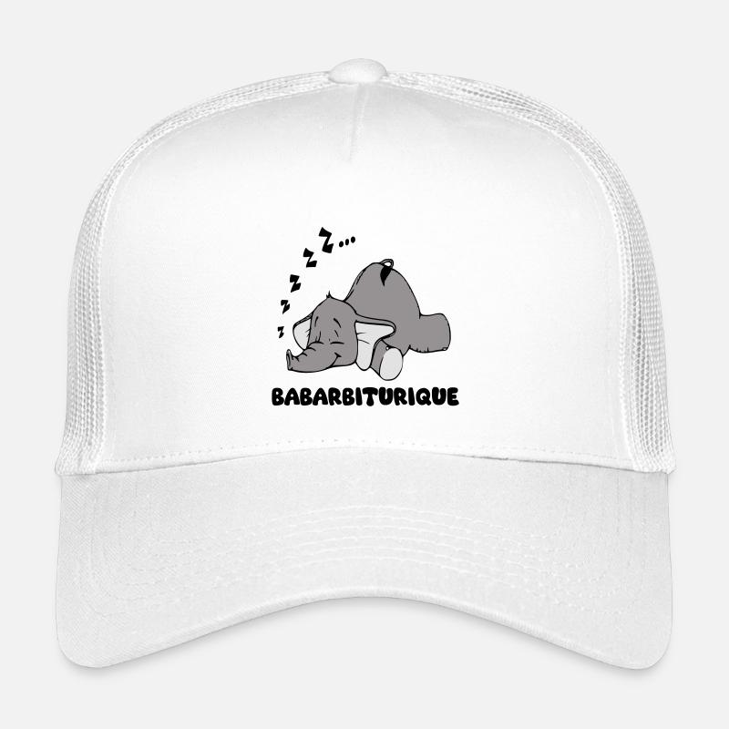 Éléphant Endormi avec le titre babarbiturique Casquette trucker enfant