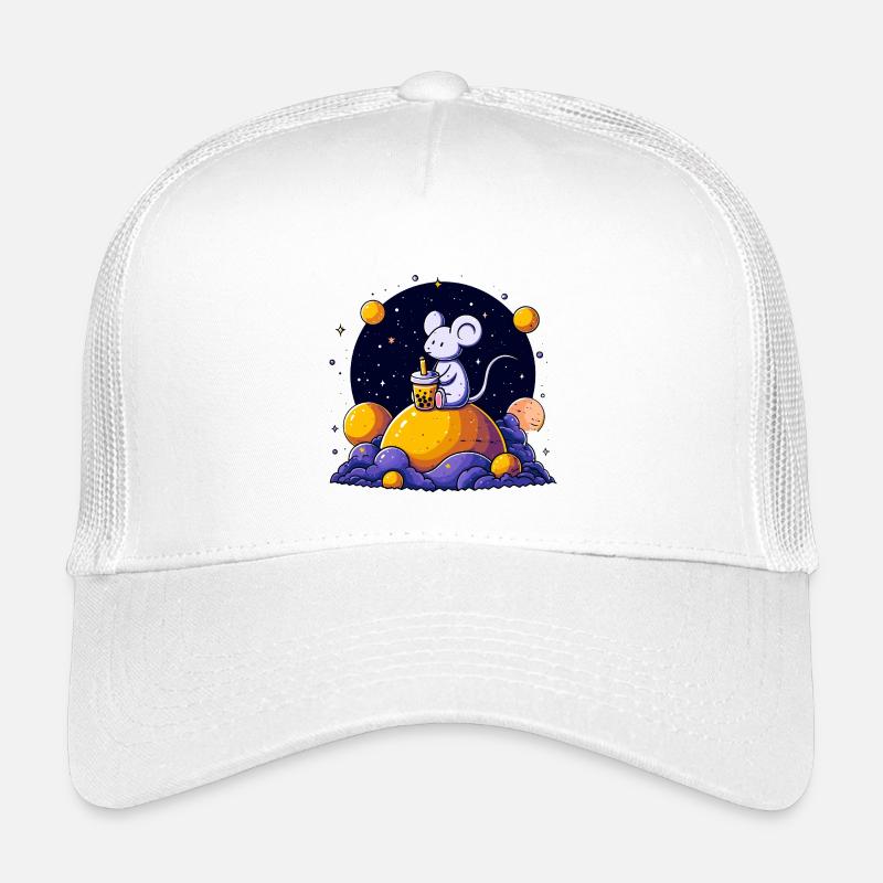 Raummaus mit Bubble Tea Kinder Trucker-Cap