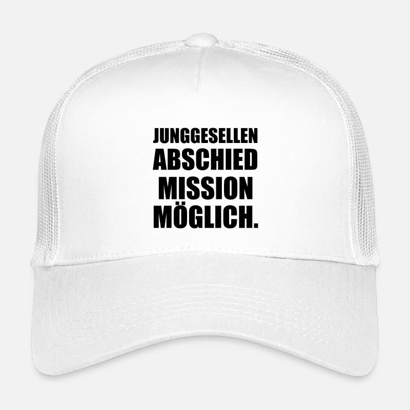 JUNGGESELLEN-ABSCHIED-MISSION-MOGLICH - Kinder Trucker-Cap - Weiß