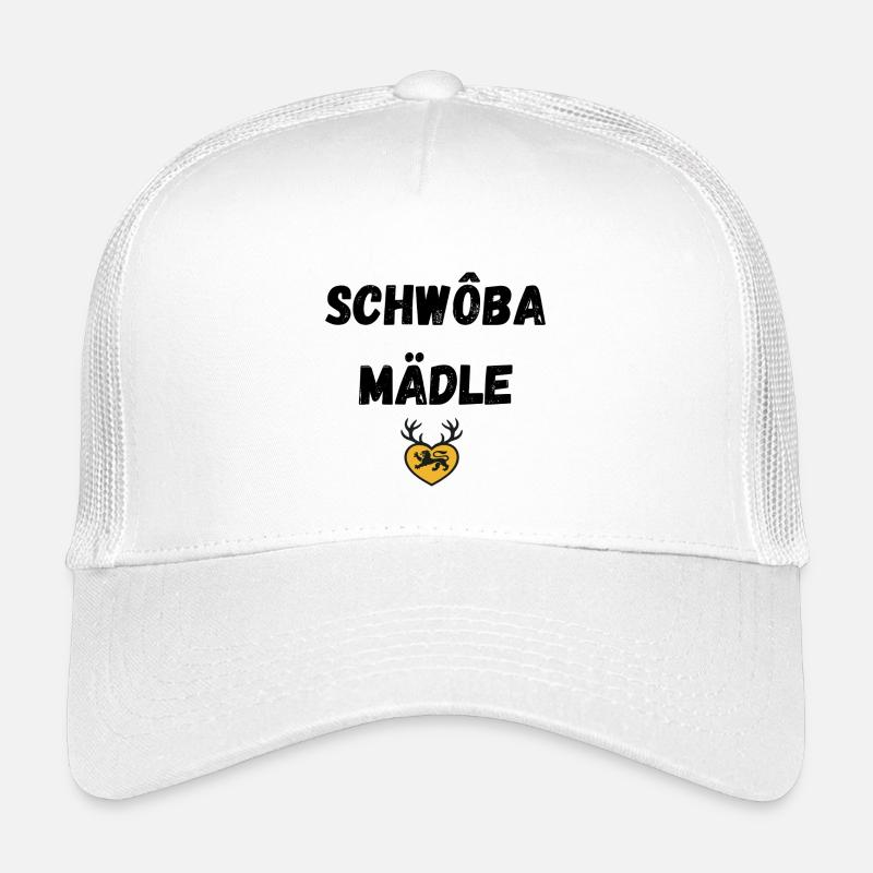 Schwoba Mädle Schwäbisch - Kinder Trucker-Cap - Weiß
