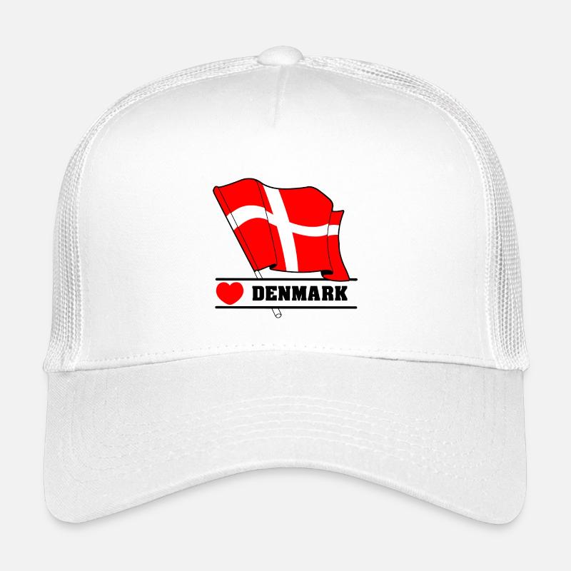 DÄNEMARK – Flagge mit Herz Kinder Trucker-Cap