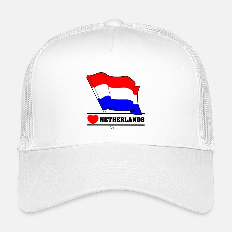 Drapeau des Pays-Bas avec cœur Casquette trucker enfant