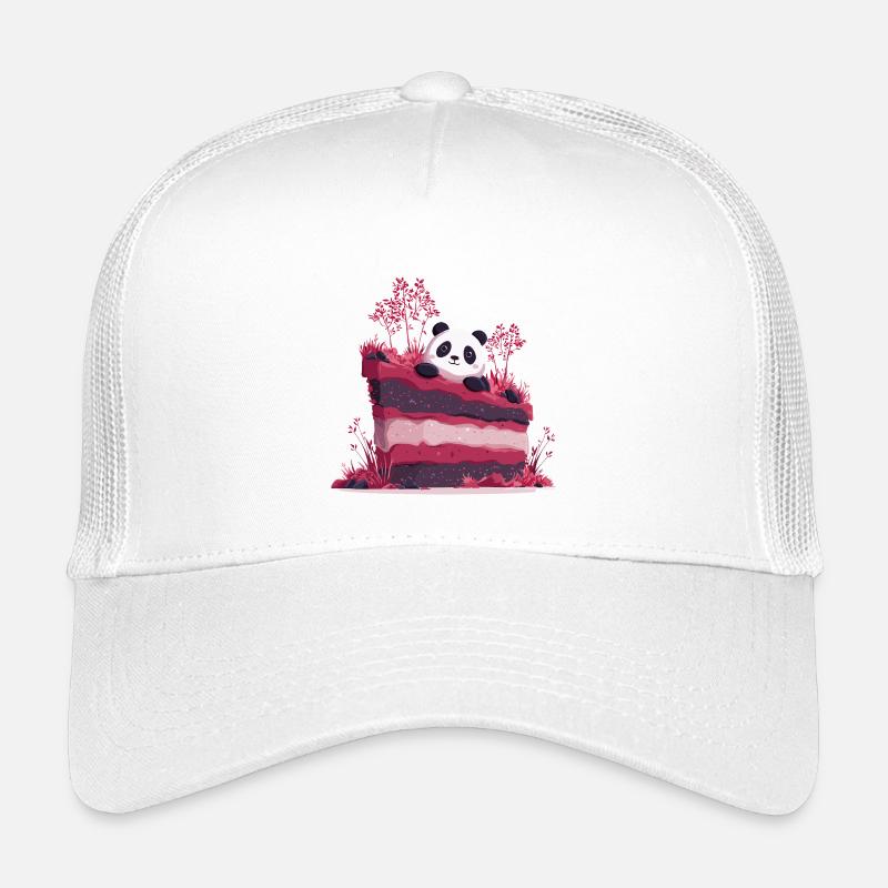 Panda on pink kitchen forest Kids’ Trucker Cap