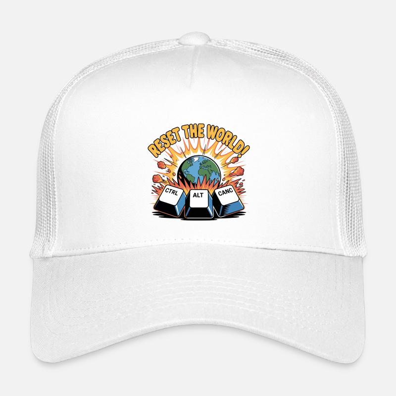 Réinitialiser le Clavier Mondial Redémarrer Casquette trucker enfant