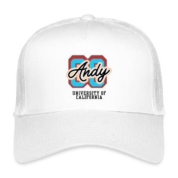 Andy Retro Varsity Emblem - Kinder Trucker-Cap - Weiß - Vorne