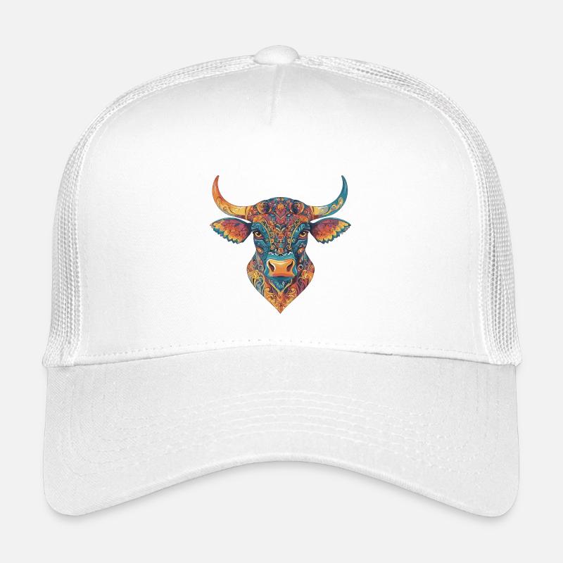 Bull Cattle Multicolored Kids’ Trucker Cap
