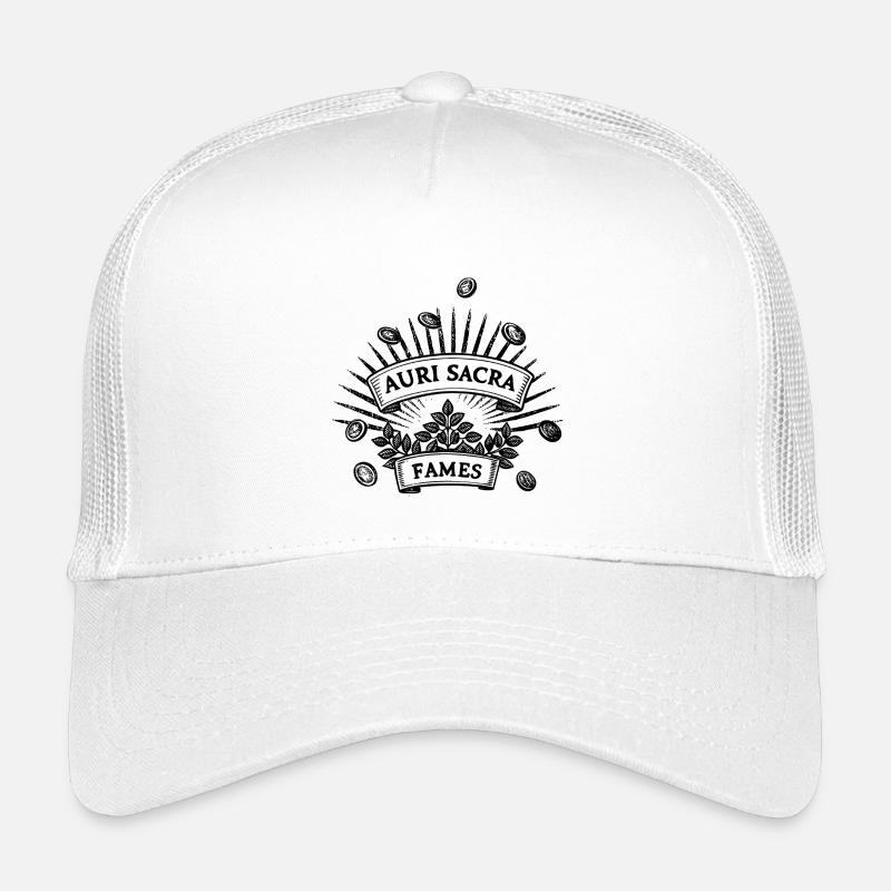 Auri sacra fames  Cursed hunger for gold Kids’ Trucker Cap
