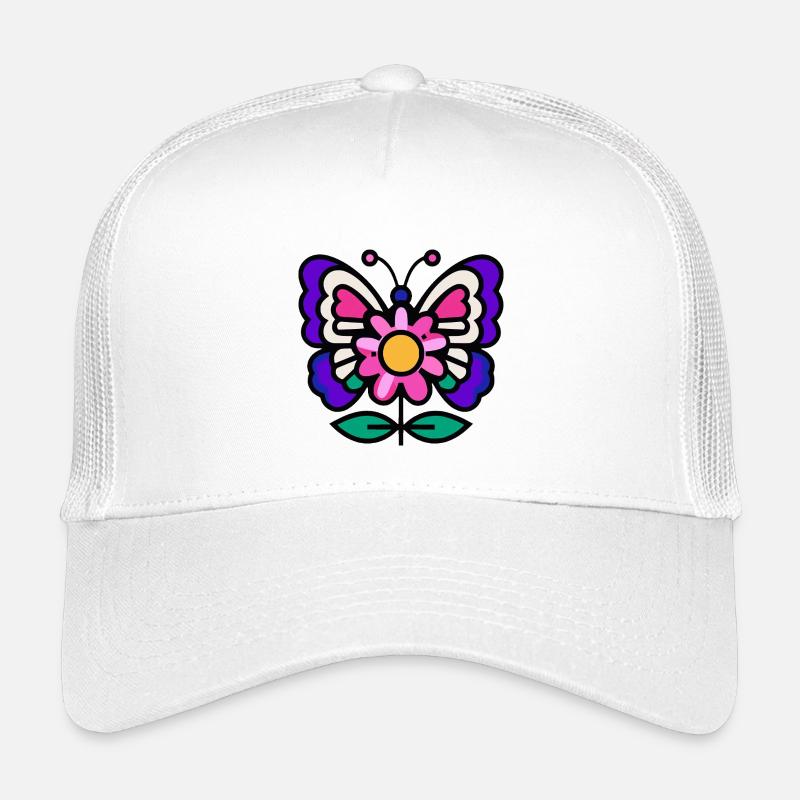 Butterfly on flower Kids’ Trucker Cap