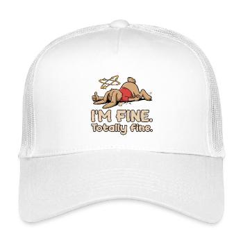 Erschöpfter Hase mit sarkastischem Spruch - Kinder Trucker-Cap - Weiß - Vorne