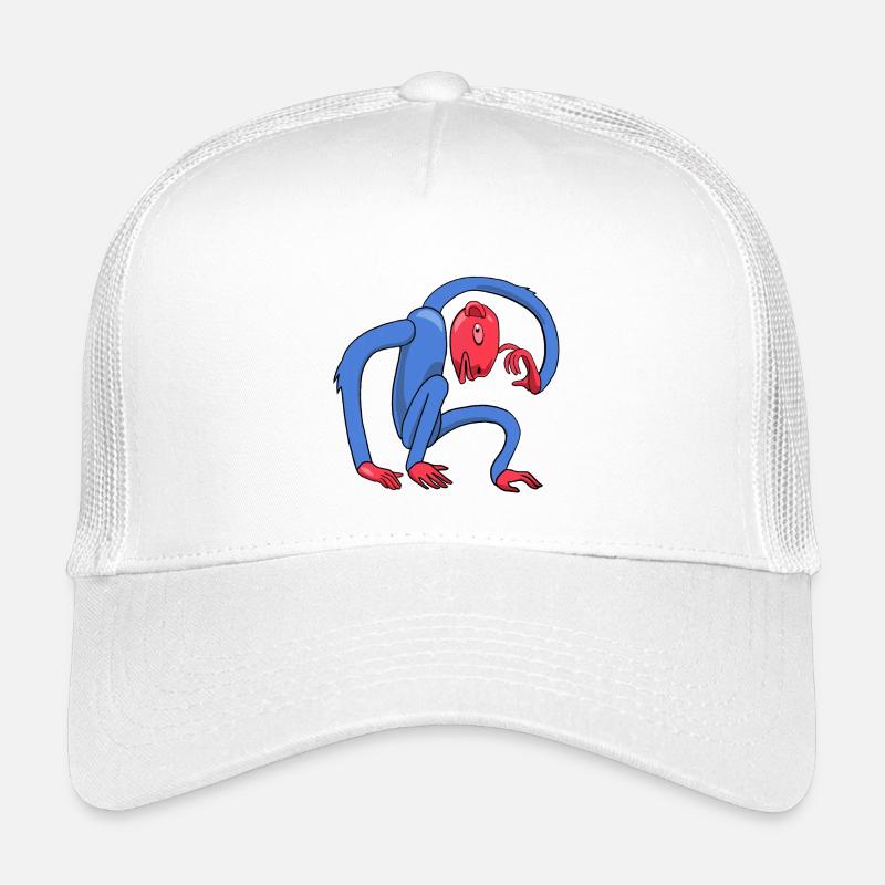 Thinking Monkey - Kids’ Trucker Cap - white