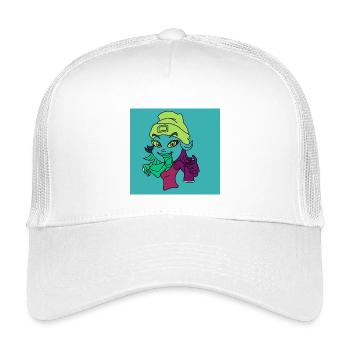 Mascotte graffiti néon - Casquette trucker enfant - blanc - Devant