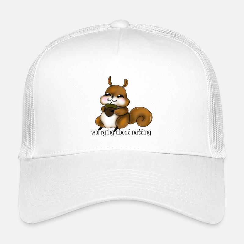 Cuddly squirrel with nut Kids’ Trucker Cap