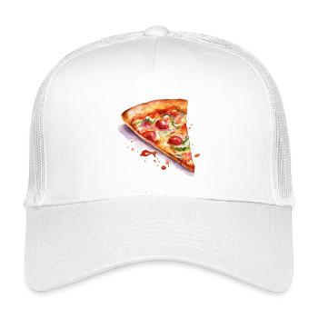 Aquarell Pizza  - Kinder Trucker-Cap - Weiß - Vorne