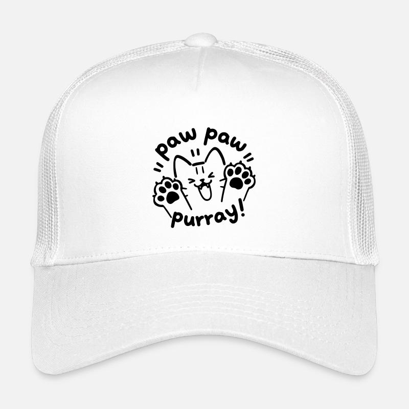 Paw Paw Purray Cat | Motif de mots de pattes mignonnes Casquette trucker enfant