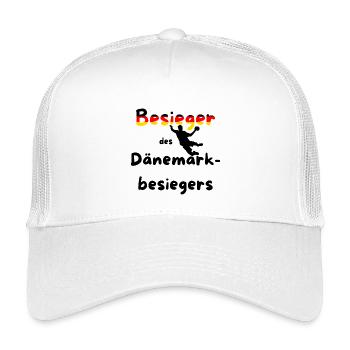 Handball EM 2026 - Besieger des Dänemarkbesiegers - Kinder Trucker-Cap - Weiß - Vorne