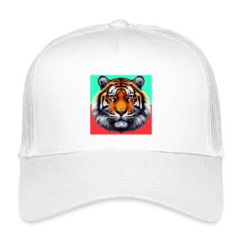 Tiger - Kinder Trucker-Cap - Weiß - Vorne