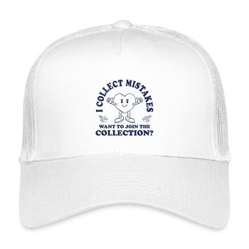 I Collect Mistakes – Retro Comic Flirt Saying - Kids’ Trucker Cap - white - Front
