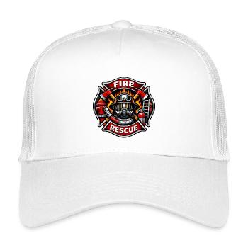 Fire Brigade Rescue Badge - Kids’ Trucker Cap - white - Front