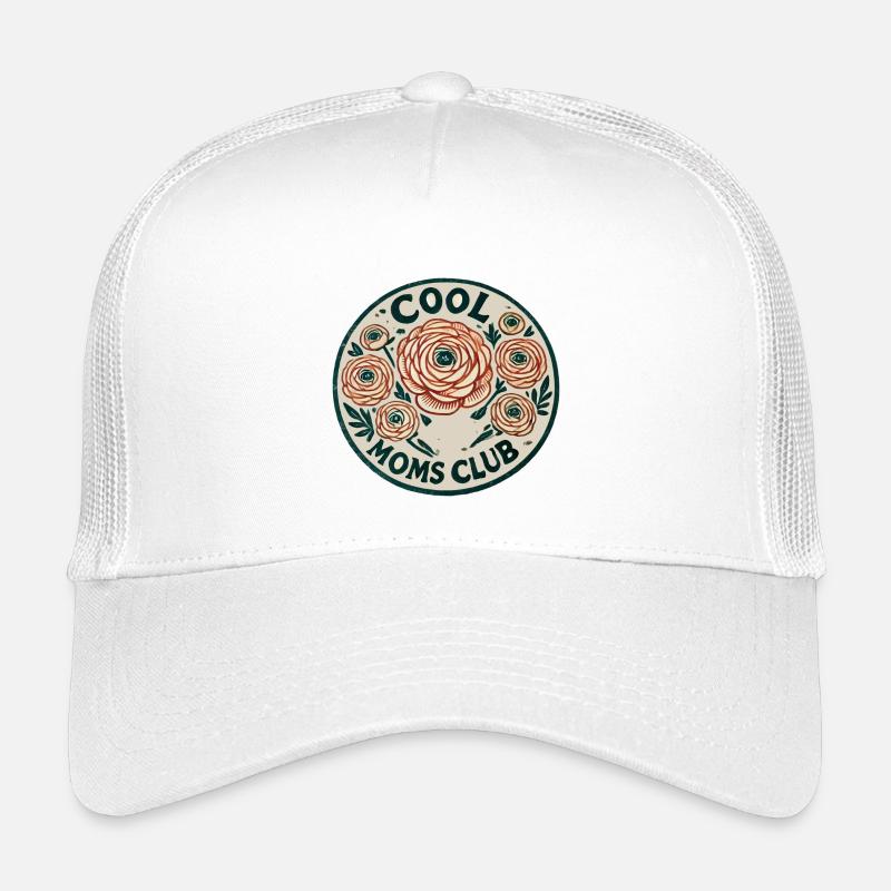 Cool Moms Club Blumenabzeichen - Kinder Trucker-Cap - Weiß