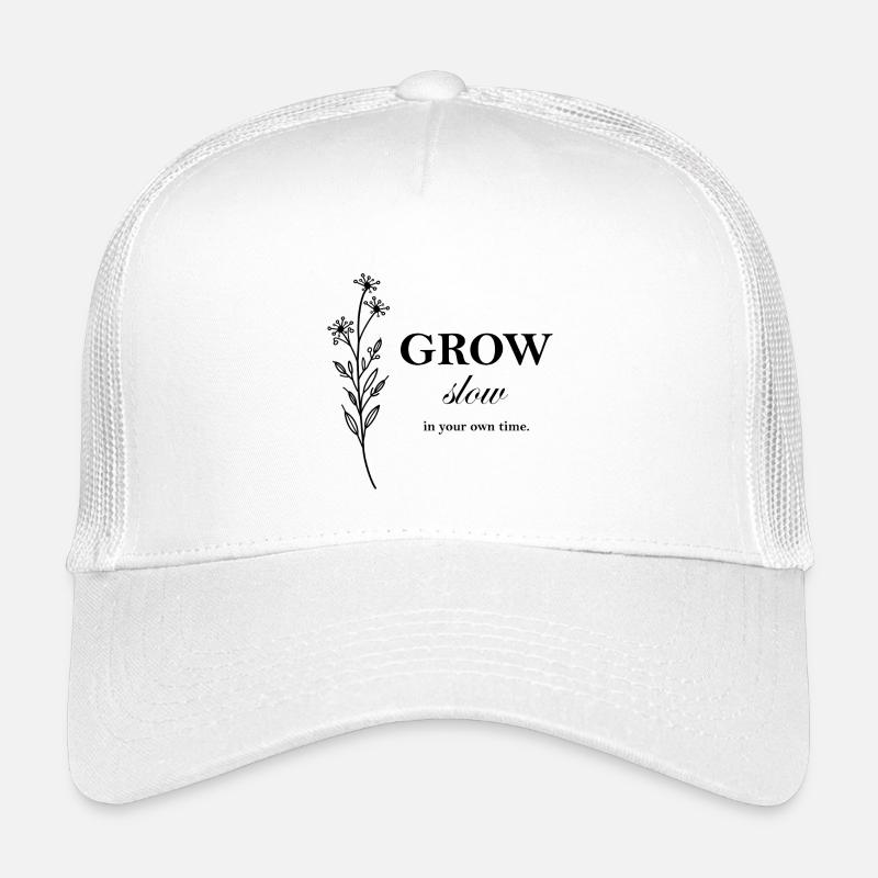 Grow Slow Minimal Typography Design Kids’ Trucker Cap