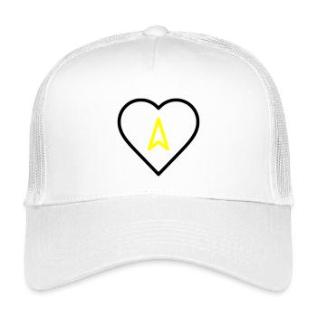Heart with arrow direction - Kids’ Trucker Cap - white - Front