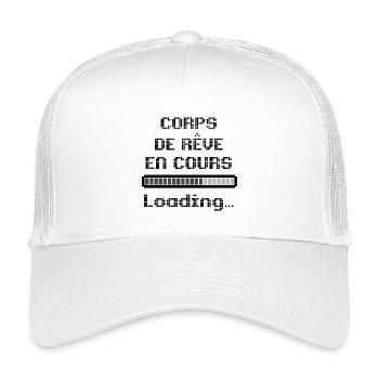 Dream Body Laufend, Humor-Geek-Stil lädt Pixel - Kinder Trucker-Cap - Weiß - Vorne