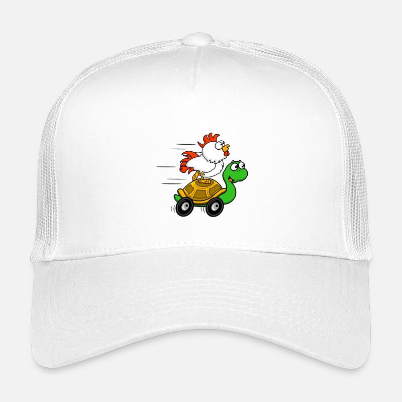 Poulets sur la charrette de la Tortue Casquette trucker enfant