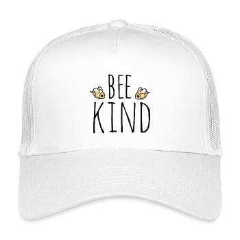 Bee Kind Typography - Kids’ Trucker Cap - white - Front
