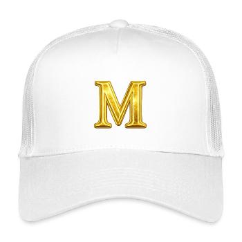 Brillant en cristal M doré - Casquette trucker enfant - blanc - Devant