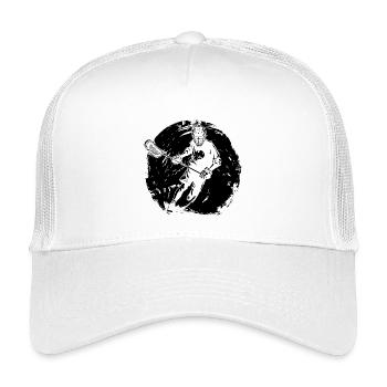 Lacrosse Spieler Zeichnung - Kinder Trucker-Cap - Weiß - Vorne