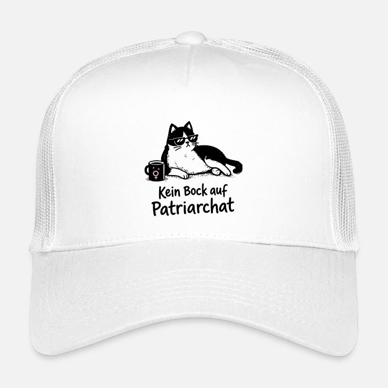 Kein Bock auf Patriarchat Katze Design - Kinder Trucker-Cap - Weiß