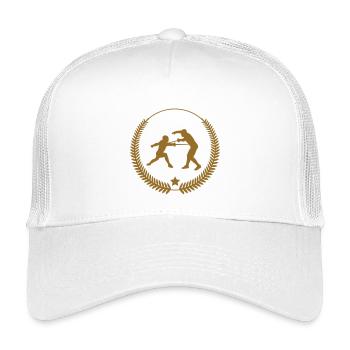 Fechtlorbeerkranz: Reiner Sieg - Kinder Trucker-Cap - Weiß - Vorne