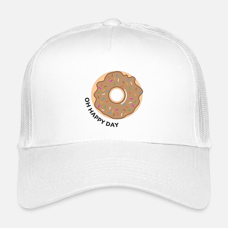 Donut Oh Happy Day - Kinder Trucker-Cap - Weiß