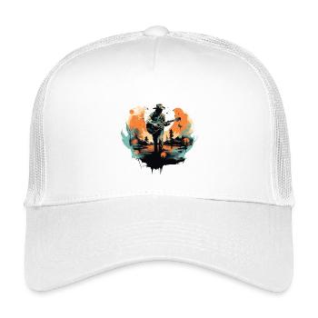 guitarist, guitarist, singer, country music, vintage - Kids’ Trucker Cap - white - Front
