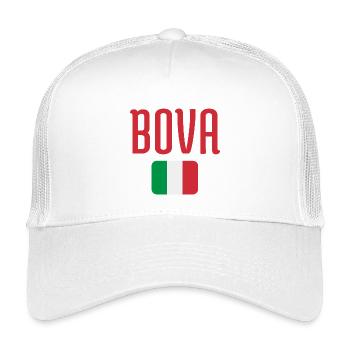 BOVA Italienische Flagge - Kinder Trucker-Cap - Weiß - Vorne