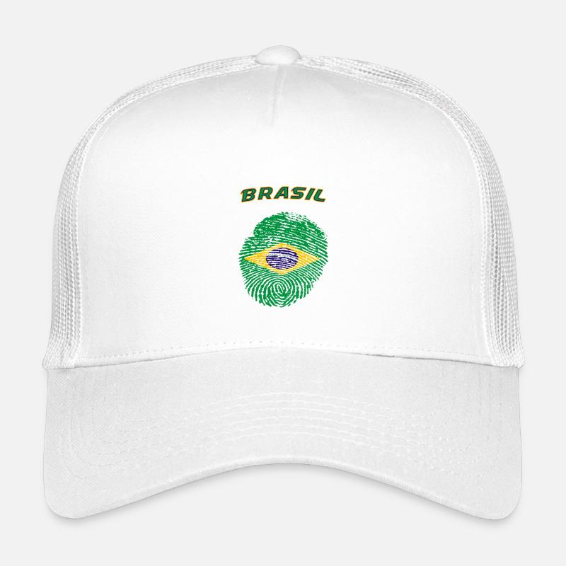 Brasilien - Kinder Trucker-Cap - Weiß
