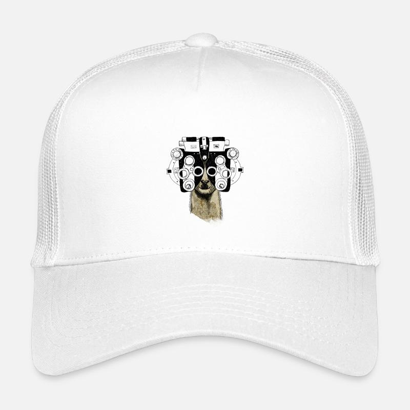 Alpaka & Phoropter - Kinder Trucker-Cap - Weiß