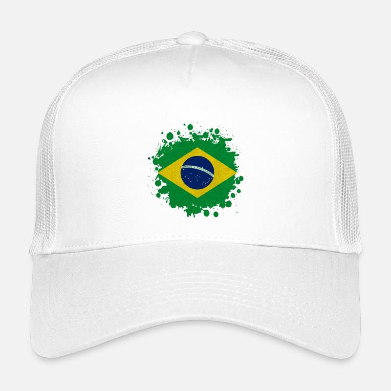 Brasilien Klecks Fleck Geschenk Flagge Südamerika Kinder Trucker-Cap