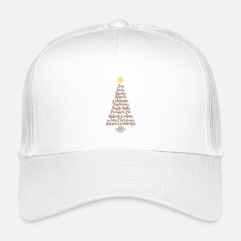 Weinachtsbaum Wörter Englisch Geschenk Stern Xmas Kinder Trucker-Cap
