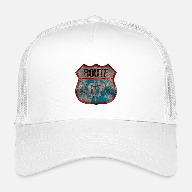 Rustic Route 67 Schild Design Kinder Trucker-Cap